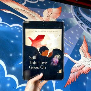 the book cover for Still This Love Goes On, viewed on a electronic device.