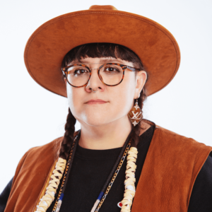 Headshot photo of one of our performers Cris Derksen