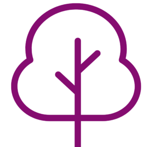 A purple icon of a tree