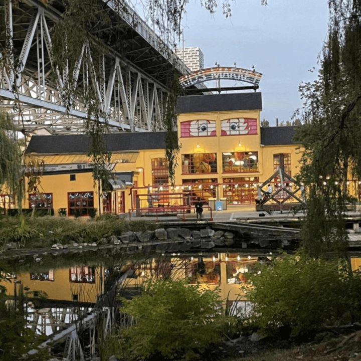 A picture of the Granville Island Kid's Market from across the pond.