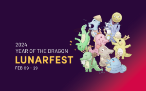 A group of cartoon dragons.