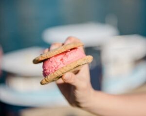 An ice cream sandwich from A Bread Affair