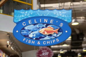 Storefront of Celine's Fish & Chips