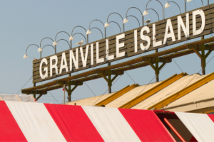 The rooftop sign of the Granville Island Public Market.