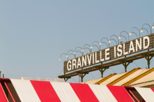 The rooftop sign of the Granville Island Public Market.