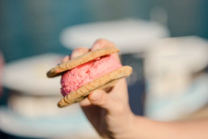An ice cream sandwich from A Bread Affair